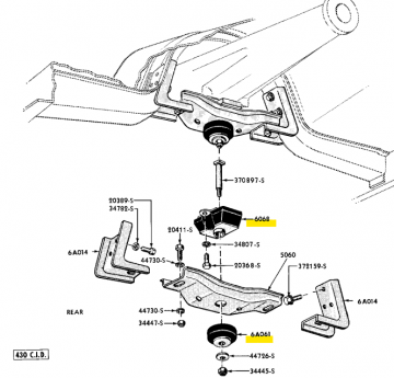 Transmission Mount & Rebound- Rear Mount- Rebuilt
